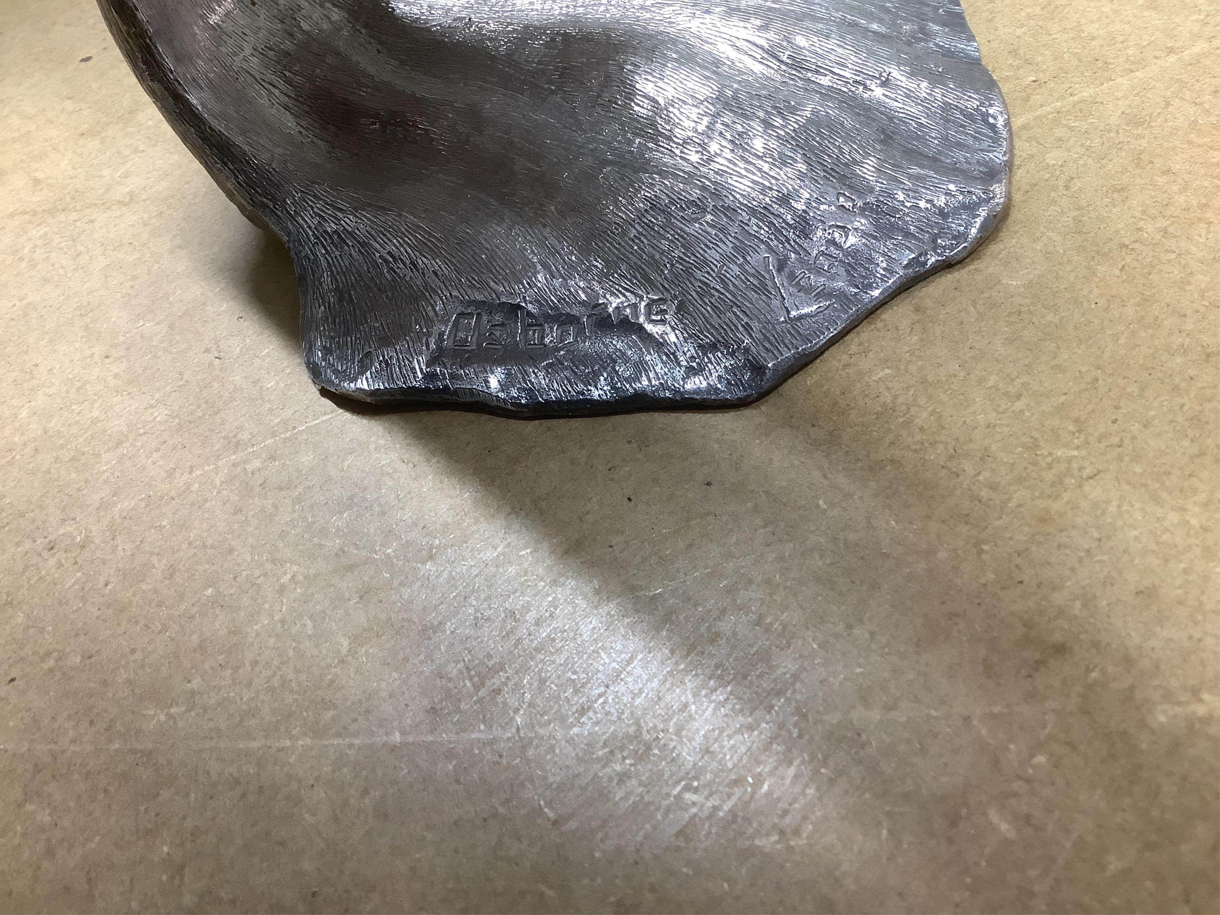 After James Osborne. A modern large cast silver figural group depicting children upon dolphins, Lunts Castings Ltd, Birmingham, 1992, height 55.3cm, 90.7oz. Condition - good